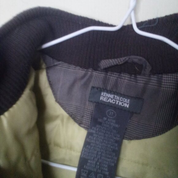 Kenneth Cole Reaction Puffer Vest Boys 3T Toddler Sleeveless Zip Pocket Brown - Picture 4 of 12